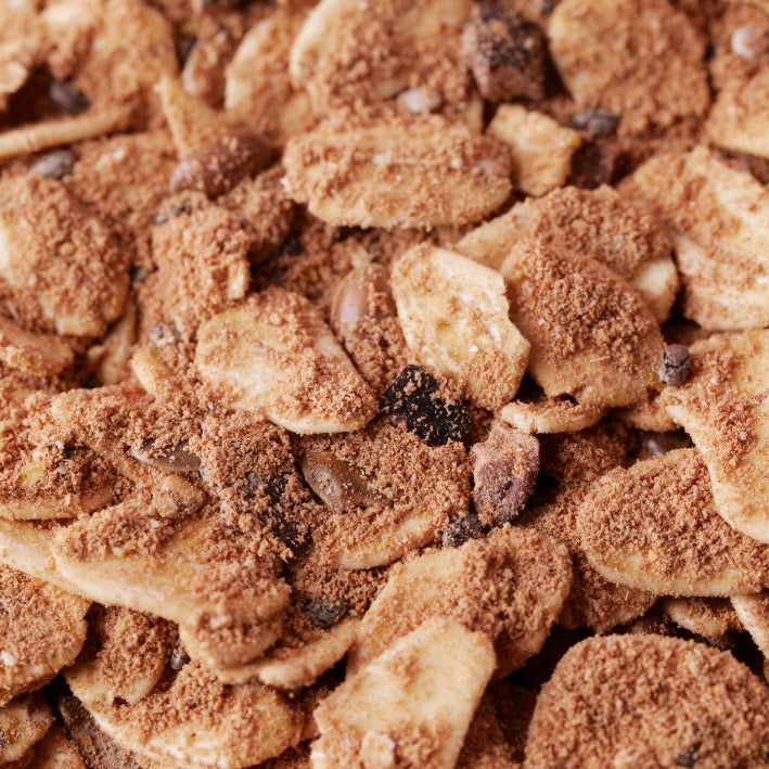  A close up of oat cult overnight oats cacao